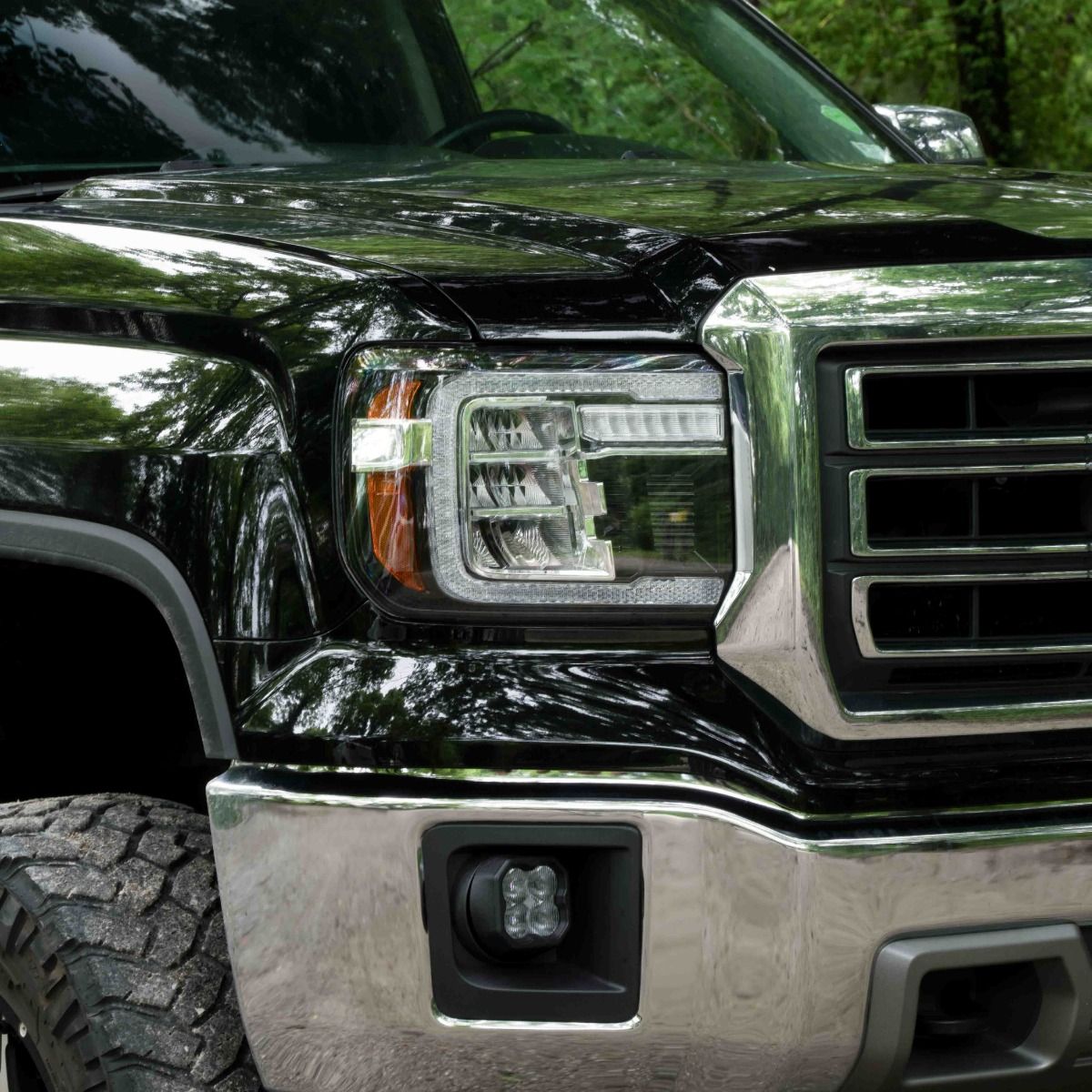 14-18 GMC Sierra 1500 and 15-19 GMC Sierra 2500/3500 LED Reflector Headlights Pair Form Lighting - FL0011
