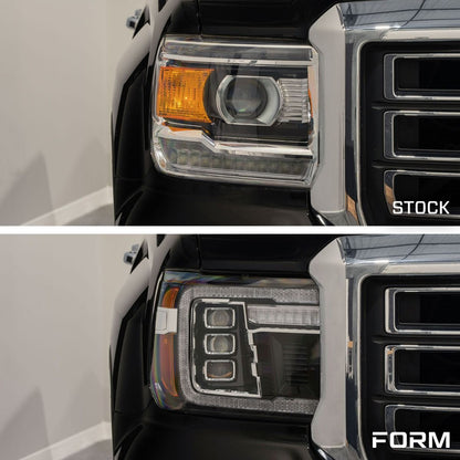 14-18 GMC Sierra 1500 and 15-19 GMC Sierra 2500/3500 LED Projector Headlights Pair Form Lighting - FL0012