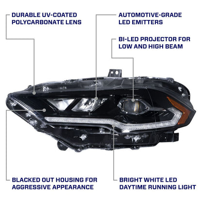 2018-2023 Ford Mustang LED Headlights Pair Form Lighting - FL0009