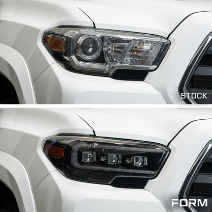 2016-2023 Toyota Tacoma Sequential LED Projector Headlights Pair (With New Selectable DRL) Form Lighting - FL0001