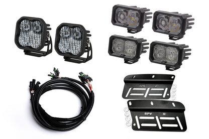 SPV Parts 2021+ Bronco - Diode Dynamics Fog Light Kit w/amber backlight - Including Brackets/Harness (Modular Bumper, INCLUDING RAPTOR)