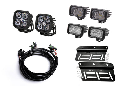 SPV Parts 2021+ Bronco - Diode Dynamics Fog Light Kit w/amber backlight - Including Brackets/Harness (Modular Bumper, INCLUDING RAPTOR)