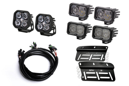 SPV Parts 2021+ Bronco - Diode Dynamics Fog Light Kit w/amber backlight - Including Brackets/Harness (Modular Bumper, INCLUDING RAPTOR)