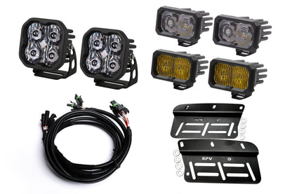 SPV Parts 2021+ Bronco - Diode Dynamics Fog Light Kit w/amber backlight - Including Brackets/Harness (Modular Bumper, INCLUDING RAPTOR)