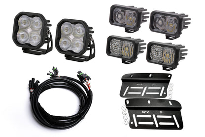 SPV Parts 2021+ Bronco - Diode Dynamics Fog Light Kit w/amber backlight - Including Brackets/Harness (Modular Bumper, INCLUDING RAPTOR)