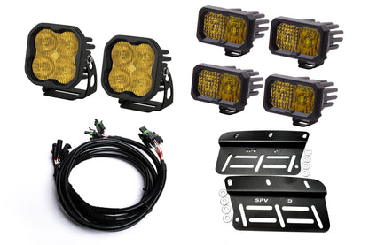 SPV Parts 2021+ Bronco - Diode Dynamics Fog Light Kit w/amber backlight - Including Brackets/Harness (Modular Bumper, INCLUDING RAPTOR)