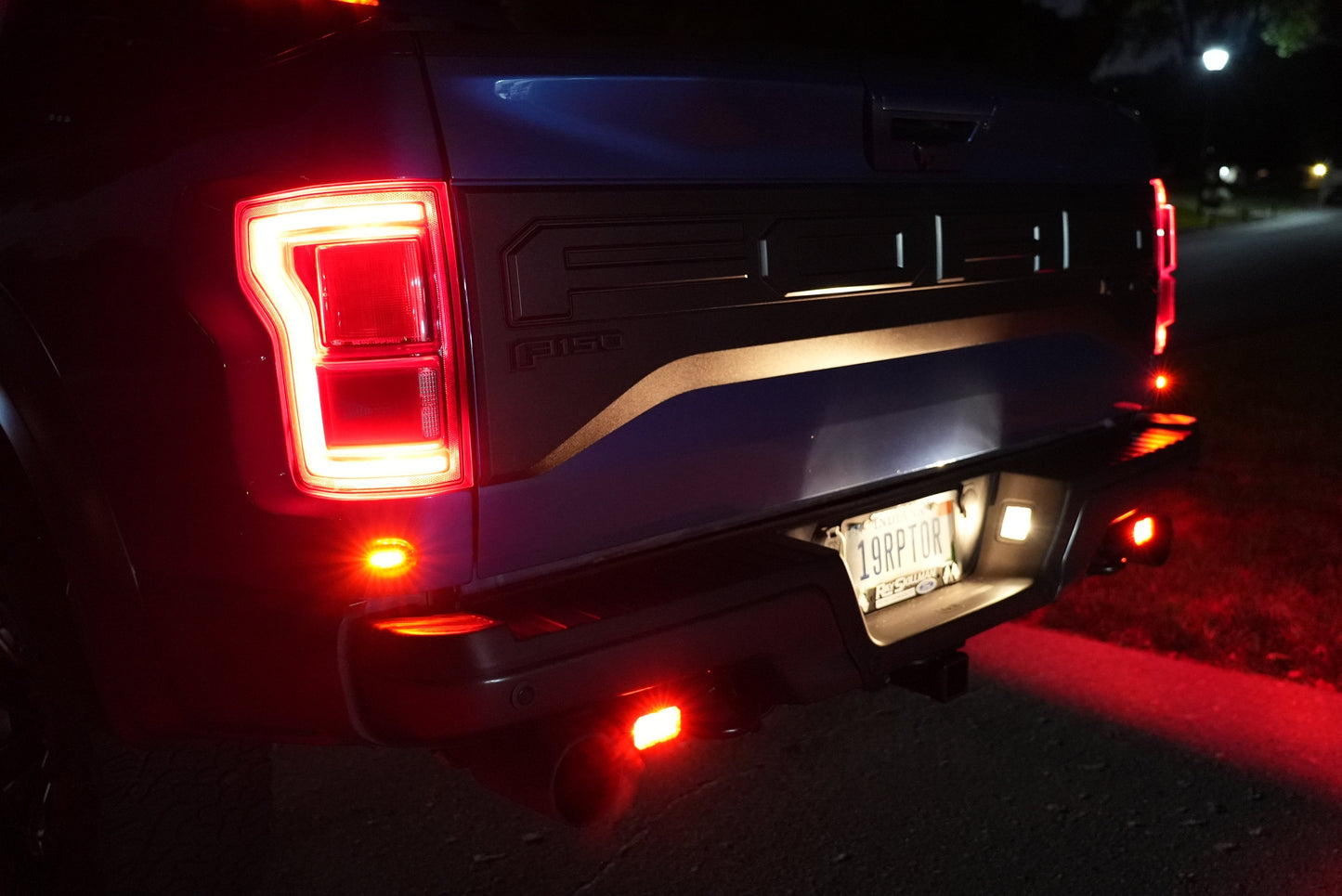 SPV Parts 2021-2026 Ford F-150 Raptor Rear Diode Dynamics SS2 Series Reverse Light Kit (No Drill) Red Backlight Rear LED