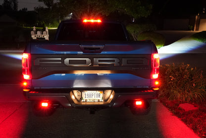 SPV Parts 2021-2026 Ford F-150 Raptor Rear Diode Dynamics SS2 Series Reverse Light Kit (No Drill) Red Backlight Rear LED