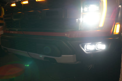 SPV Parts 2021-2026 Ford F-150 & Bronco Raptor OEM Fog Light Upgrade Kit with Brackets and Diode Dynamics SSC2 Lights