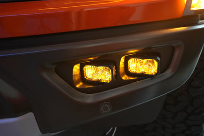 SPV Parts 2021-2026 Ford F-150 & Bronco Raptor OEM Fog Light Upgrade Kit with Brackets and Diode Dynamics SSC2 Lights
