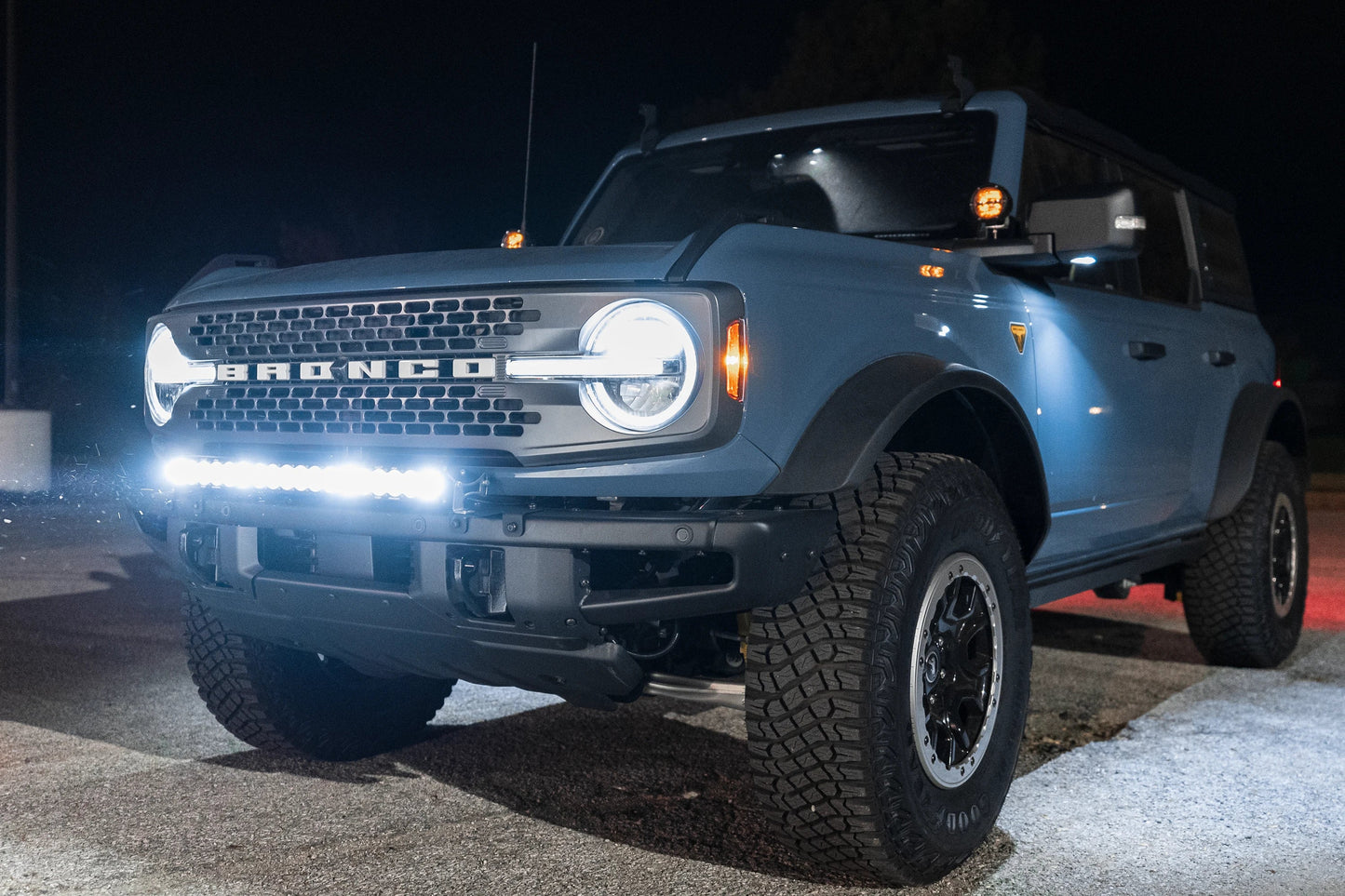 SPV Parts 2021+ Ford Bronco Modular HD Bumper Post Mounts for 30" Light Bars or 2 Lights