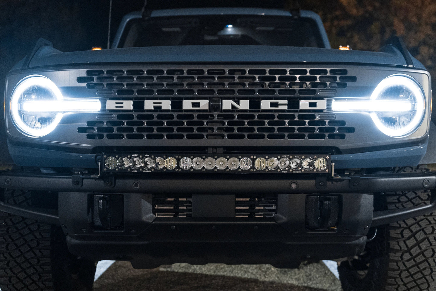 SPV Parts 2021+ Ford Bronco Modular HD Bumper Post Mounts for 30" Light Bars or 2 Lights