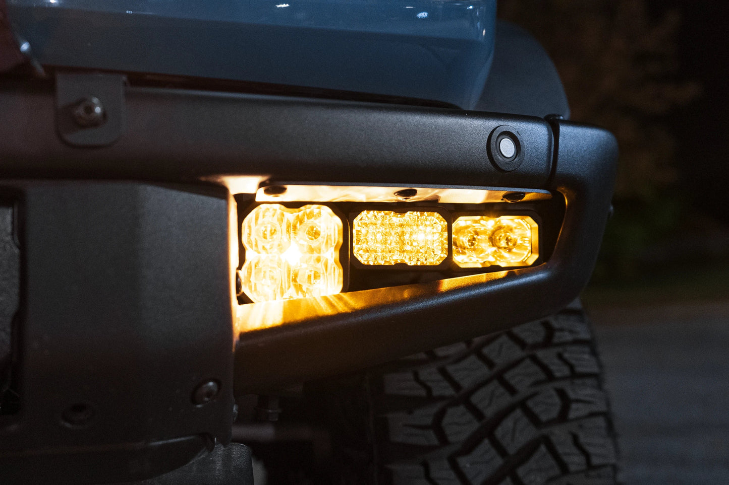 SPV Parts 2021+ Bronco - Diode Dynamics Fog Light Kit w/amber backlight - Including Brackets/Harness (Modular Bumper, INCLUDING RAPTOR)
