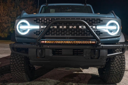 SPV Parts 2021+ Ford Bronco Modular Bumper Light / Light Bar Mounts for 30" Light Bars (Works WITH Ford Brush Bar)