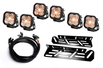 SPV Parts 2021-2026 Ford Raptor Diode Dynamics Sport & PRO Triple Fog Light Kit (With Brackets & Harness)