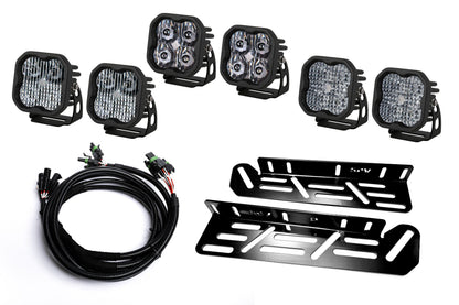 SPV Parts 2021-2026 Ford Raptor Diode Dynamics Sport & PRO Triple Fog Light Kit (With Brackets & Harness)