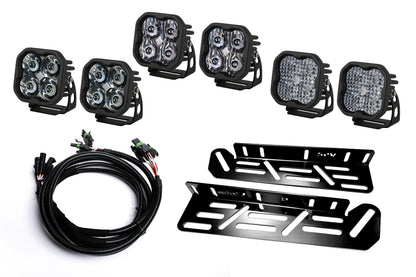 SPV Parts 2021-2026 Ford Raptor Diode Dynamics Sport & PRO Triple Fog Light Kit (With Brackets & Harness)