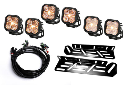 SPV Parts 2021-2026 Ford Raptor Diode Dynamics Sport & PRO Triple Fog Light Kit (With Brackets & Harness)