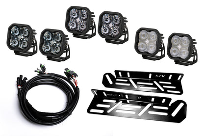 SPV Parts 2021-2026 Ford Raptor Diode Dynamics Sport & PRO Triple Fog Light Kit (With Brackets & Harness)