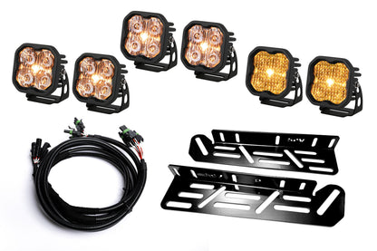 SPV Parts 2021-2026 Ford Raptor Diode Dynamics Sport & PRO Triple Fog Light Kit (With Brackets & Harness)