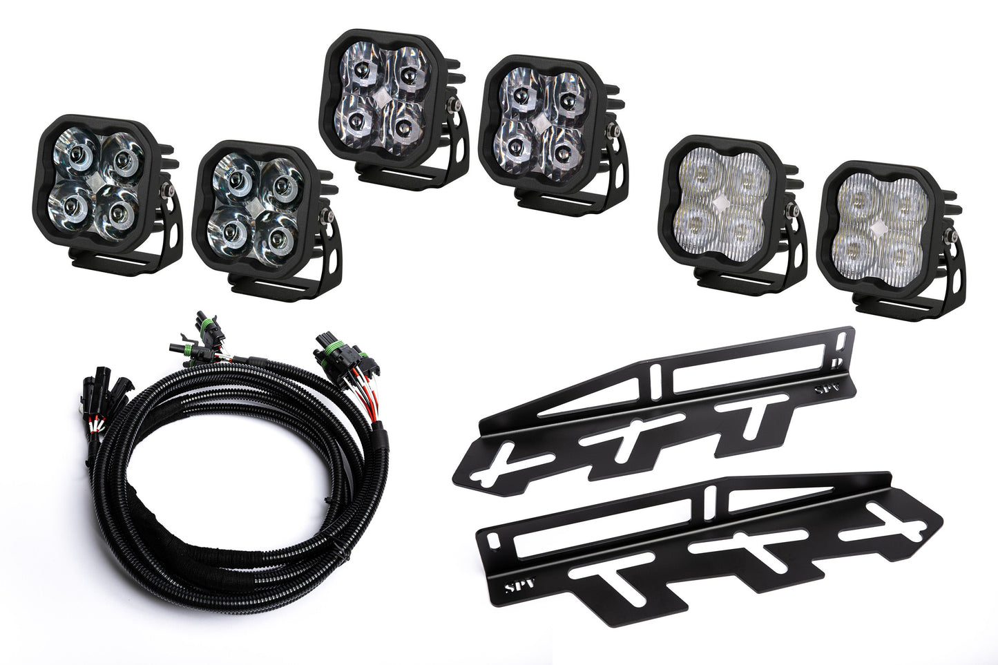 SPV Parts 2017-2020 Ford Raptor Diode Dynamics Sport & PRO Fog Light Kit (With Brackets & Harness)