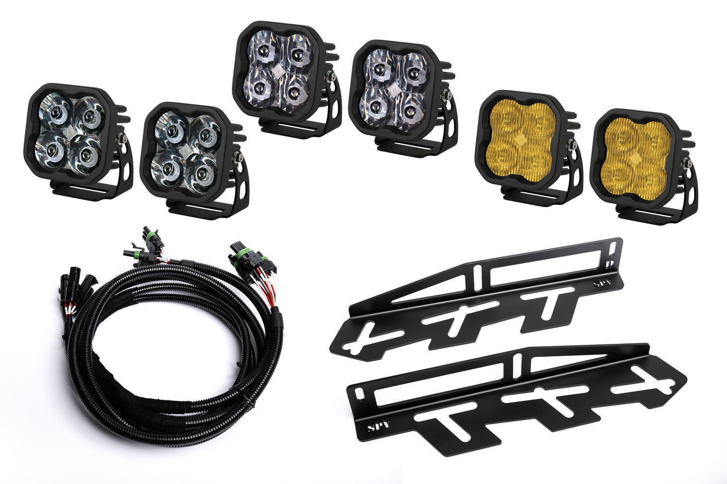 SPV Parts 2017-2020 Ford Raptor Diode Dynamics Sport & PRO Fog Light Kit (With Brackets & Harness)