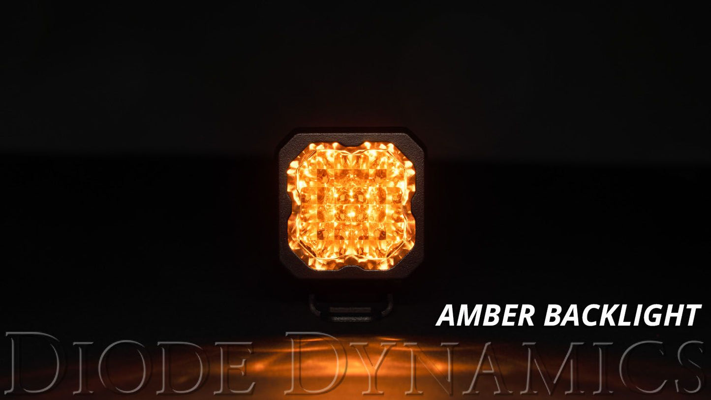 Diode Dynamics Stage Series C1 SSC1 Yellow Sport/Pro/SAE Standard LED Pod (Pair)