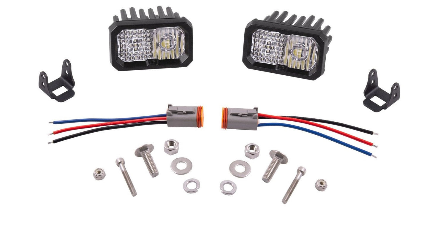 Diode Dynamics SSC2 Stage Series 2" SPORT White Standard LED Pod (pair) (BACKLIT)