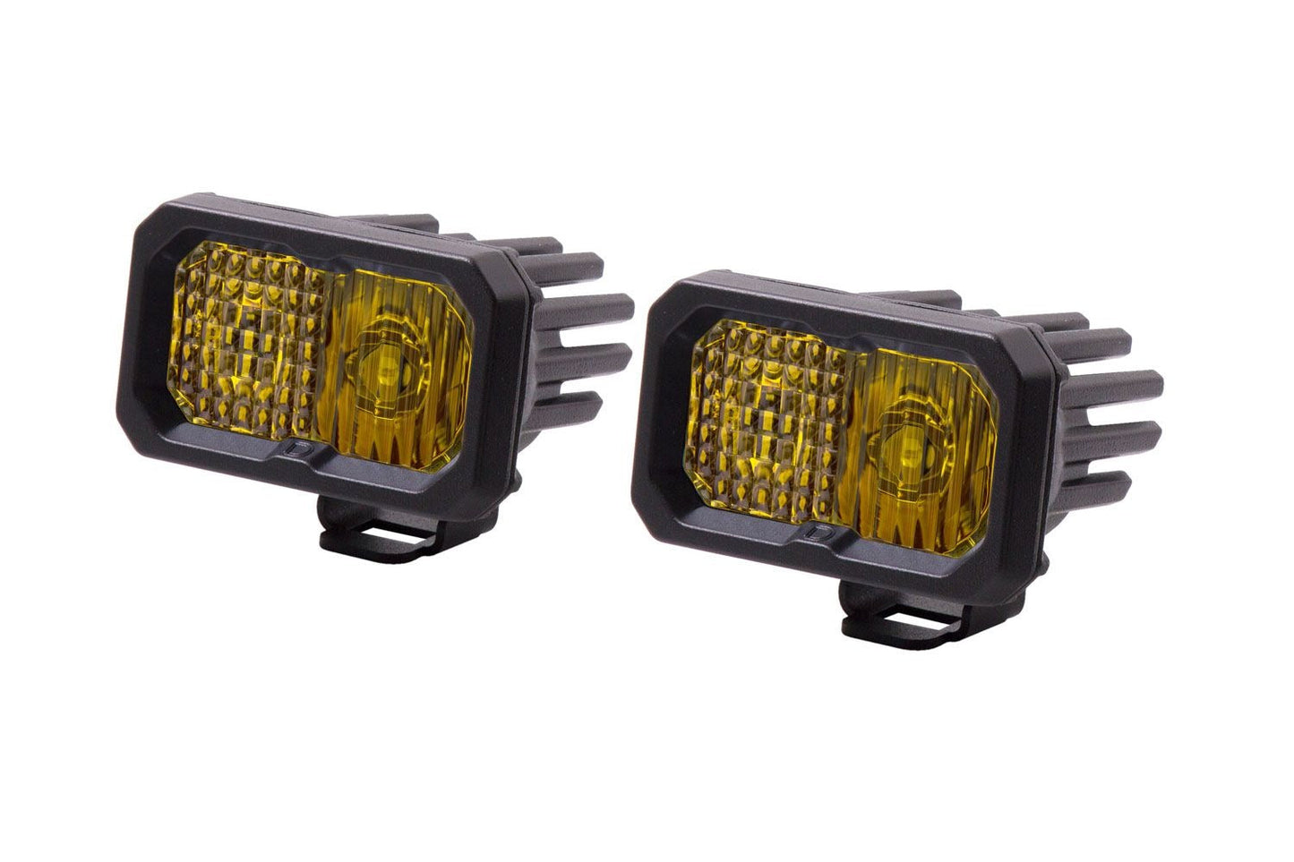 Diode Dynamics SSC2 Stage Series 2" YELLOW Standard LED Pod (pair) (BACKLIT)