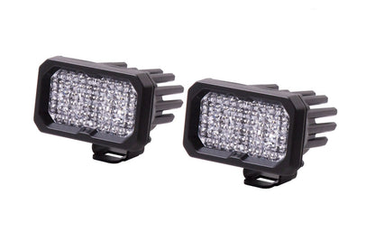 Diode Dynamics SSC2 Stage Series 2" PRO White Standard LED Pod (pair) (BACKLIT)