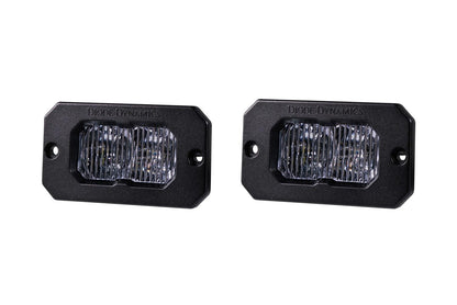 Diode Dynamics Stage Series 2" White Sport Flush Mount LED Pod (pair)