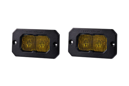 Diode Dynamics SSC2 Stage Series 2" Amber Flush Mount LED Pod (pair)