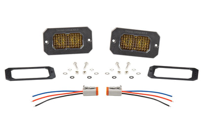 Diode Dynamics SSC2 Stage Series 2" Amber Flush Mount LED Pod (pair)