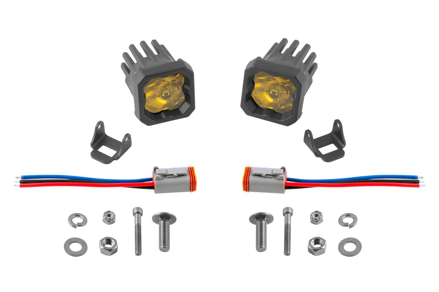 Diode Dynamics Stage Series C1 SSC1 Yellow Sport/Pro/SAE Standard LED Pod (Pair)