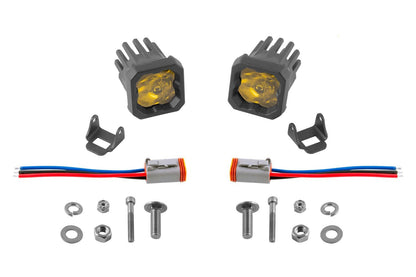Diode Dynamics Stage Series C1 SSC1 Yellow Sport/Pro/SAE Standard LED Pod (Pair)