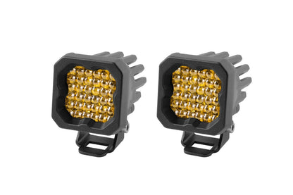 Diode Dynamics Stage Series C1 SSC1 Yellow Sport/Pro/SAE Standard LED Pod (Pair)