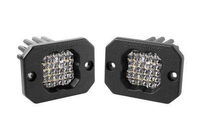 Diode Dynamics Stage Series C1 SSC1 White Flush Mount LED Pod (Pair)