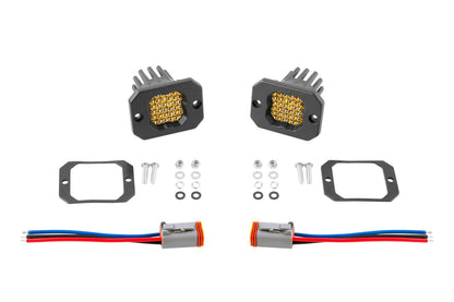 Diode Dynamics Stage Series C1 SSC1 Amber Flush Mount LED Pod (pair)