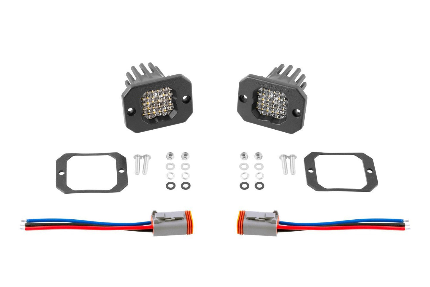 Diode Dynamics Stage Series C1 SSC1 White Flush Mount LED Pod (Pair)