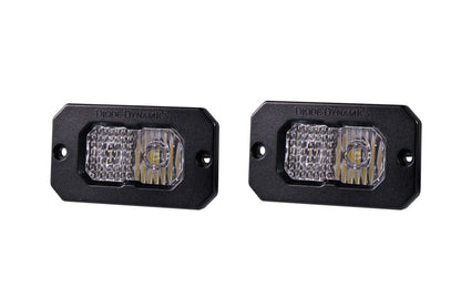 Diode Dynamics Stage Series 2" White Sport Flush Mount LED Pod (pair)