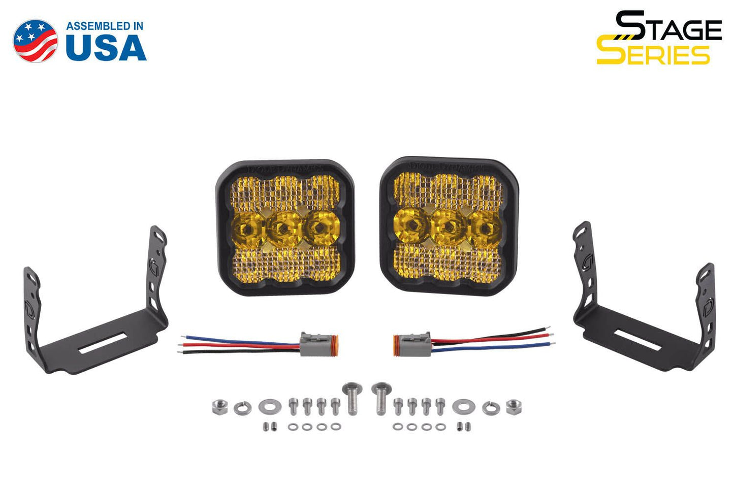 Diode Dynamics Stage Series 5" YELLOW PRO LED Pod (pair) SS5