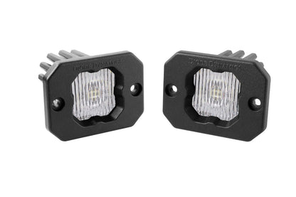 Diode Dynamics Stage Series C1 SSC1 White Flush Mount LED Pod (Pair)
