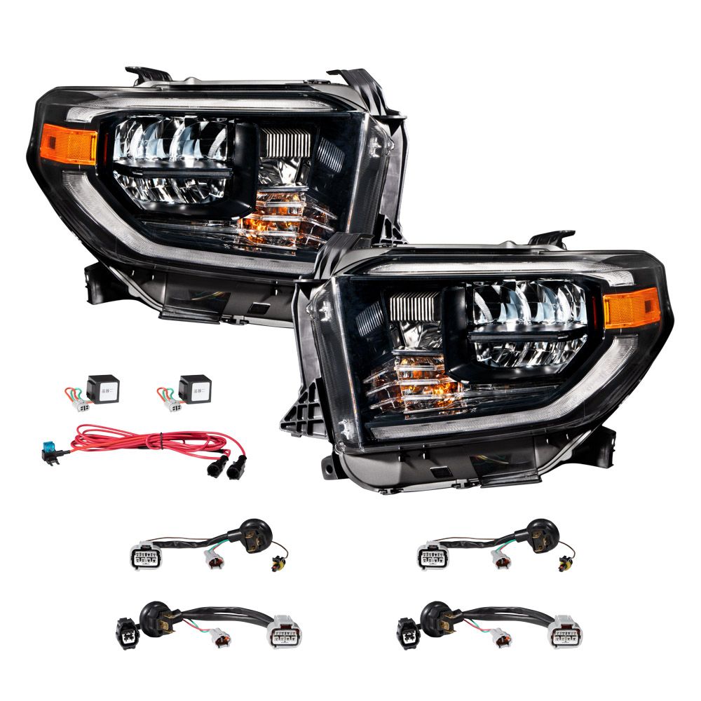 2014-2021 Toyota Tundra LED Reflector Headlights Pair Form Lighting - FL0002