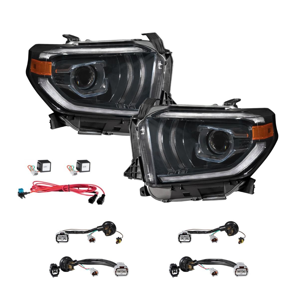 2014-2021 Toyota Tundra LED Projector Headlights Pair Form Lighting - FL0003