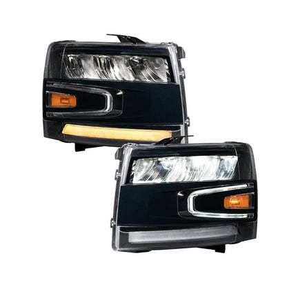 2007-2013 Chevrolet Silverado LED Reflector Headlights Pair Form Lighting - FL0004