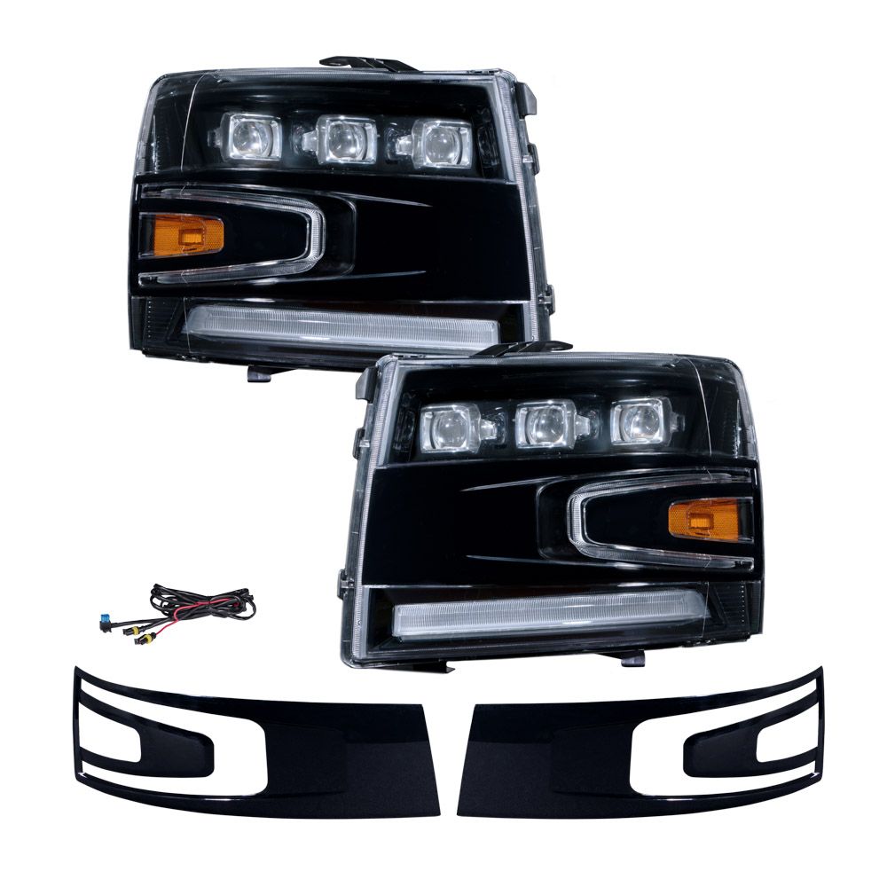 2007-2013 Chevrolet Silverado LED Projector Headlights Pair Form Lighting - FL0005