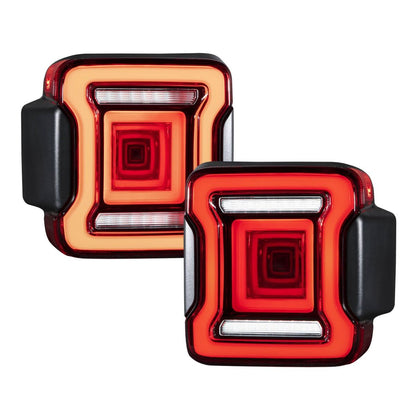 2018-2024 Jeep Wrangler LED Tail Lights Red or Smoked Lens Pair Form Lighting - FL0013 & FL0014
