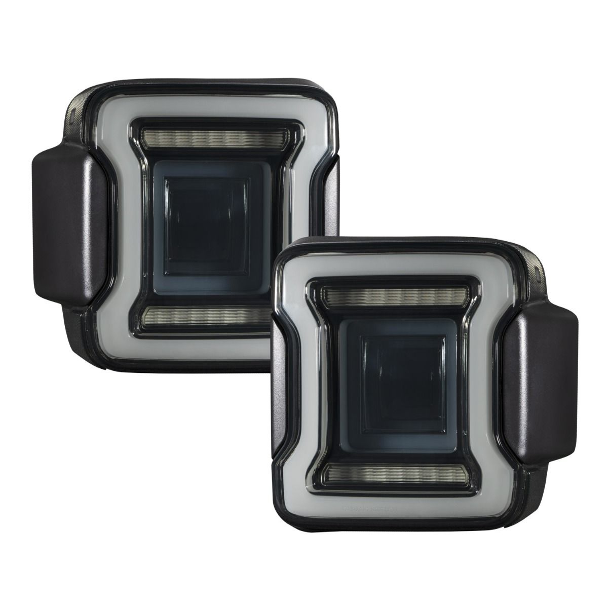 2018-2024 Jeep Wrangler LED Tail Lights Red or Smoked Lens Pair Form Lighting - FL0013 & FL0014