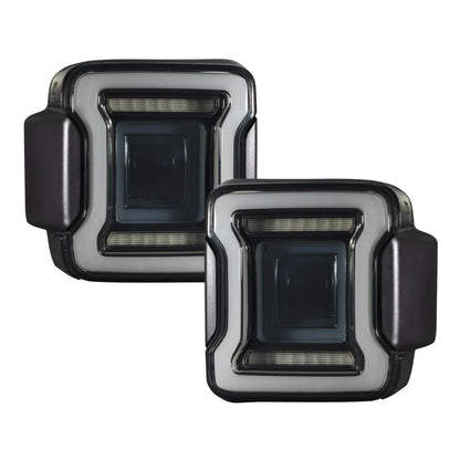 2018-2024 Jeep Wrangler LED Tail Lights Red or Smoked Lens Pair Form Lighting - FL0013 & FL0014