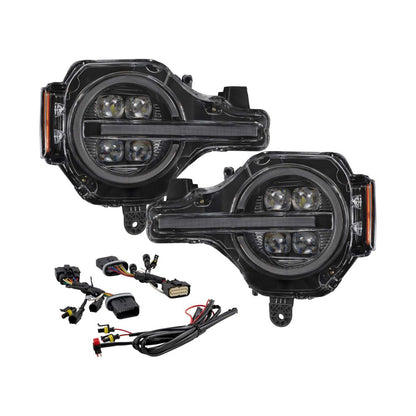 2021-2024 Ford Bronco Sequential LED Projector Headlights (pair) - FL0020